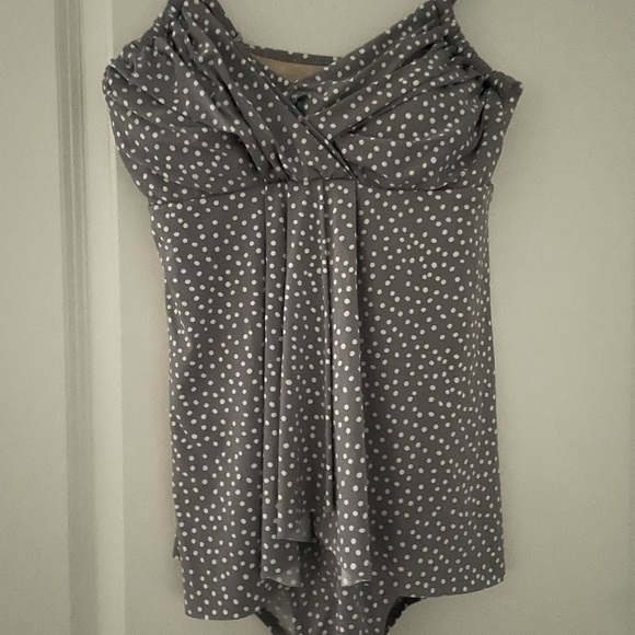 NWOT Garnet Hill Polka Dot Skirted Swimdress Modest - Picture 5 of 7